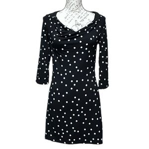 WHBM Black & White Polka Dot Mini Dress Size XS